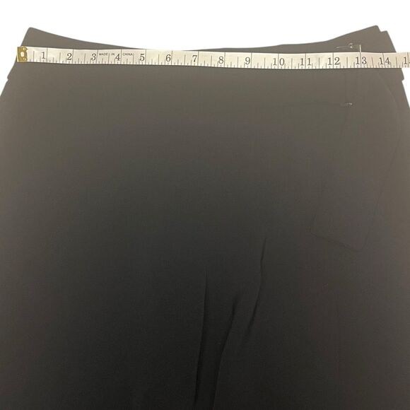 Cache Overlay Wide Leg Pants Size 4 Y2K Slit Black NWT Statement Trousers - Picture 5 of 16